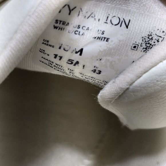 YY Nation Stratus Men 10 W11.5 Cactus Triple White Vegan Leather Unisex Sneakers - Picture 8 of 8